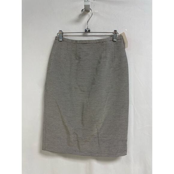 SERGE & REAL Textured Striped A-Line Skirt High Rise in Black White Women's S - Picture 1 of 7